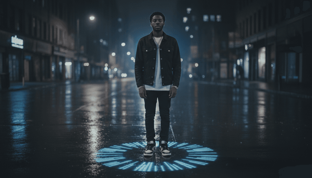 AI द्वारा हिप हॉप बीट्स और भावनात्मक बोल का अमूर्त दृश्यांकन