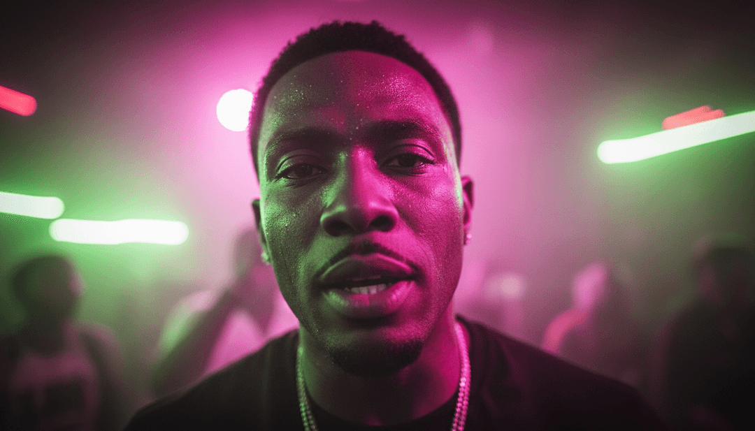 AI 生成的视觉效果展示舞厅文化和动态动态图形