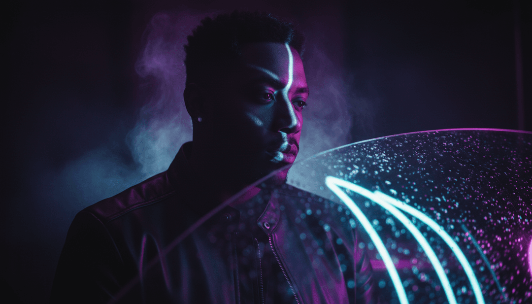 抽象视觉化，展现 'Keep Tryin' by Zach Zoya and High Klassified 的充沛能量与情感氛围