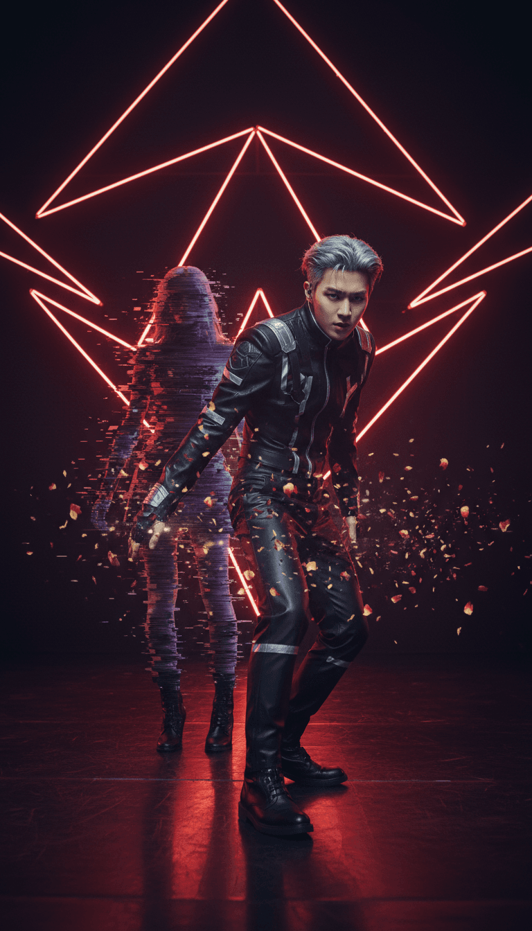 一个充满活力、最终完成的由 AI 为 elocoauteure 的 BLOOM.mp3 生成的音乐视频在数字屏幕上播放，展示了该平台使用 AI 制作专业级音乐封面视频的能力。