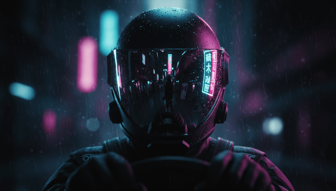 एक AI इंटरफ़ेस जो एक हिप-हॉप ट्रैक की जटिल ऑडियो तरंग का विश्लेषण कर रहा है, जिसमें शहरी परिदृश्य और ऊर्जावान ताल का संकेत देने वाले अमूर्त दृश्य तत्व हैं।