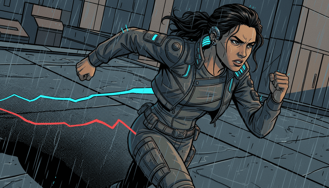 Uma interface de IA analisando a paisagem sonora de '06-Sara', mostrando formas de onda abstratas e padrões líricos, capturando a essência do indie rock.