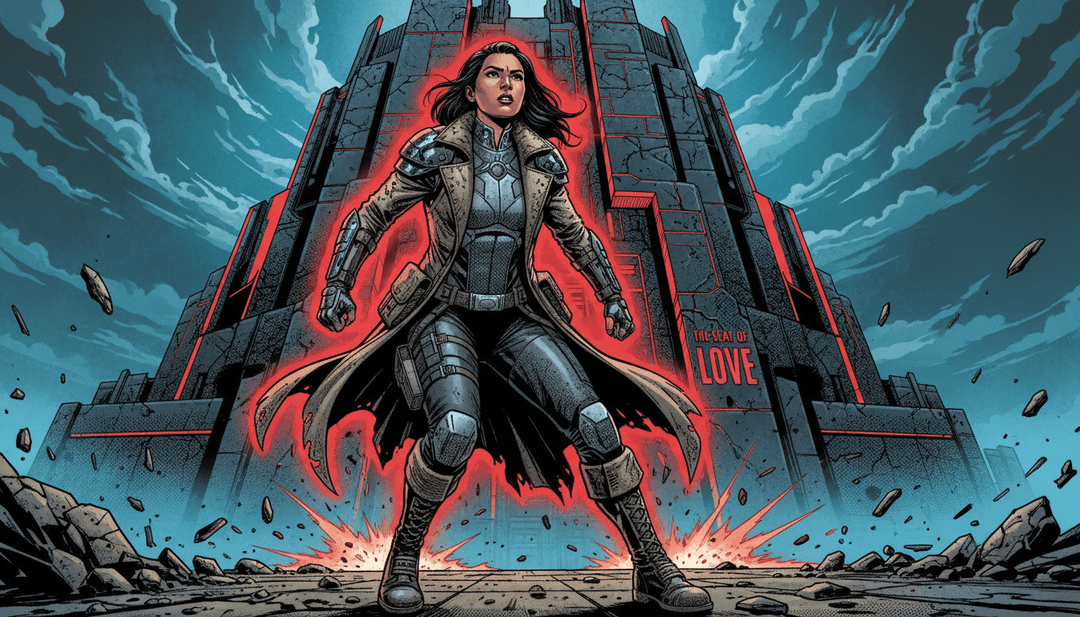 Um músico sorrindo, assistindo ao seu videoclipe de IA recém-criado para '06-Sara' em um grande monitor de estúdio, com o logotipo do freebeat.ai sutilmente visível.