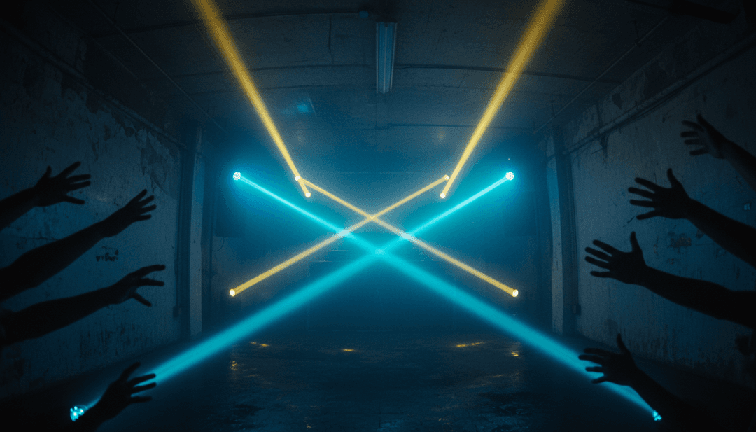 AI Omnadisc के 'Shut The FK Up' का विश्लेषण कर रहा है, ध्वनि तरंगों, लयबद्ध पैटर्न और ट्रैक के ऊर्जावान मूल की कल्पना कर रहा है।