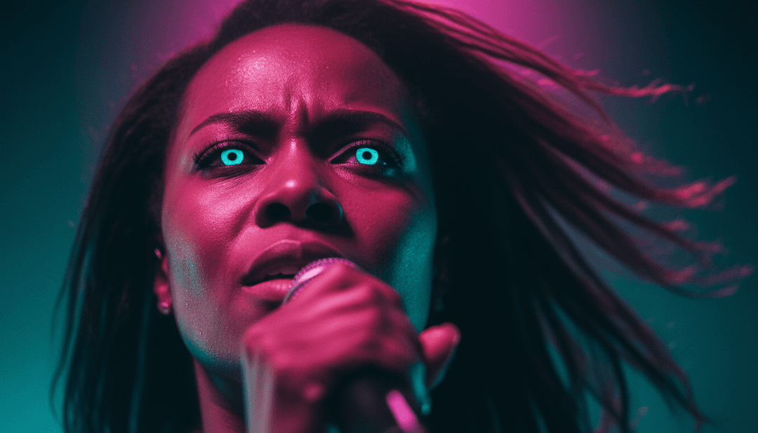 AI 'Shut The FK Up' by Omnadisc के साथ सिंक्रनाइज़ किए गए गतिशील प्रकाश पैटर्न, अमूर्त मोशन ग्राफिक्स और असली क्लब दृश्यों को जनरेट कर रहा है।