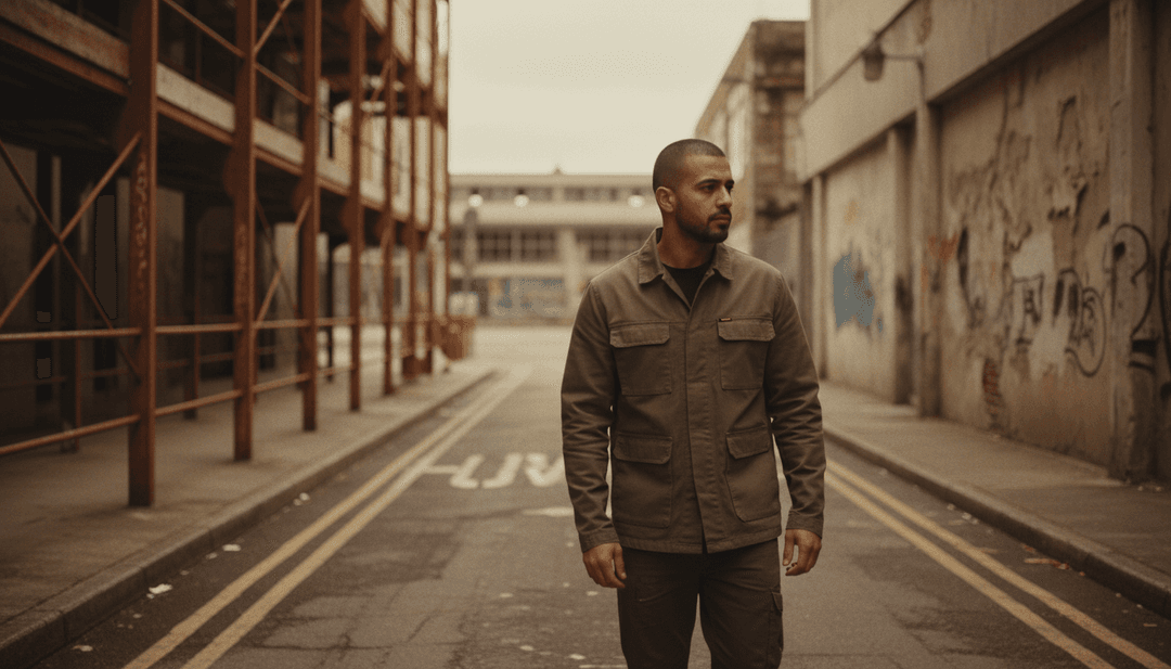 AI 正在解读嘻哈歌曲 'Boosstreet Legends'，伴随着城市景观和陷阱节拍的漩涡般视觉概念。