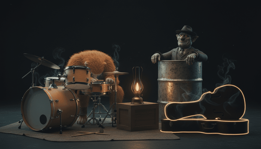 freebeat.ai 로고와 함께 아름답고 감동적인 장면의 몽타주를 보여주는 포크송용 AI 생성 뮤직 비디오 완성본.