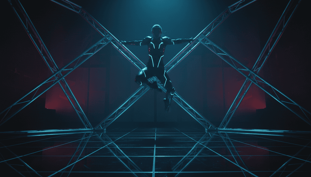 एक उपयोगकर्ता के हाथ freebeat.ai इंटरफ़ेस के साथ इंटरैक्ट कर रहे हैं, 'Golden' के लिए विभिन्न दृश्य प्रभावों और अनुकूलन योग्य कैप्शन के साथ एक कस्टम संगीत वीडियो बना रहे हैं।