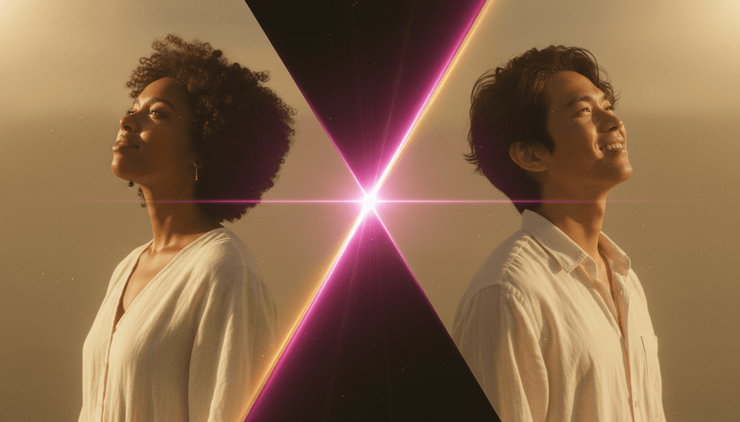 一隻手伸向發光的螢幕，上面顯示著一段精美生成的音樂影片，象徵著創作賦能以及利用 AI 進行藝術表達的便利性。