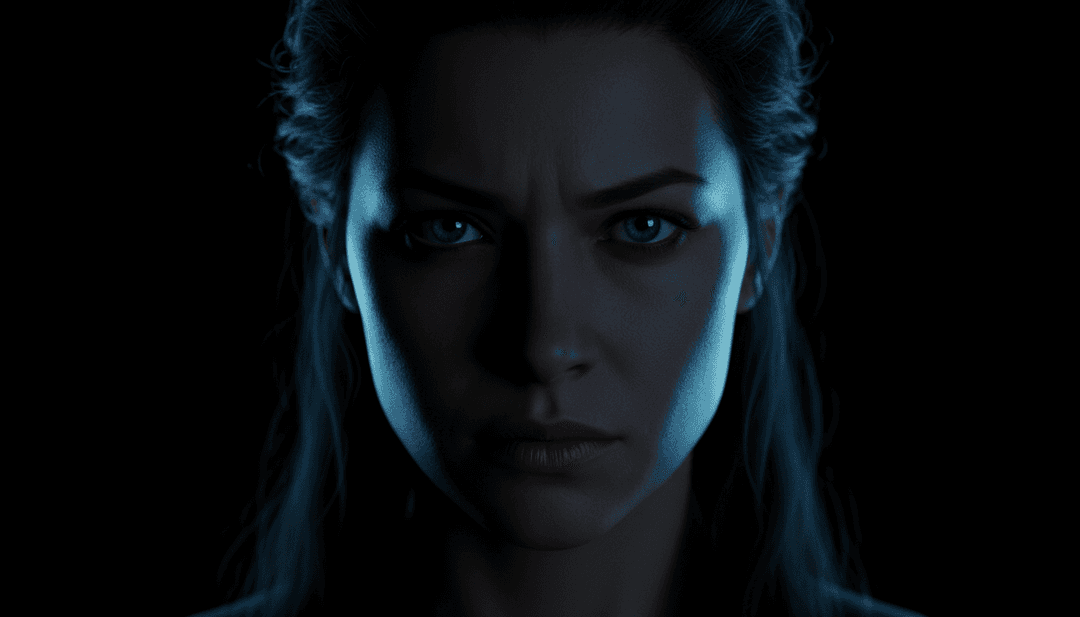 Um artista futurista assistindo a um videoclipe deslumbrante, gerado por IA, em uma tela grande, pronto para ser compartilhado.