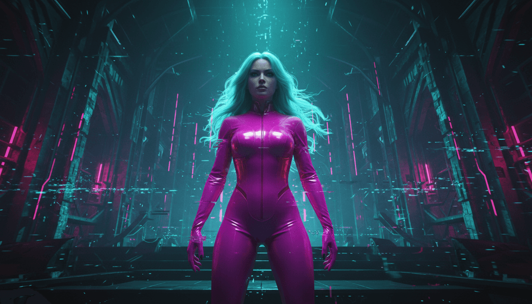 강력한 트랩 베이스라인과 날카로운 보컬 전달을 생동감 넘치는 영화적 장면으로 번역하는 WAP의 고에너지 AI 뮤직 비디오를 보여주는 역동적인 시각적 시퀀스.