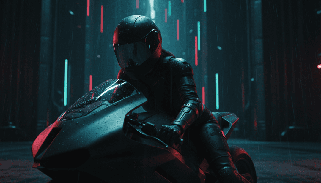 Uma representação abstrata de IA analisando formas de onda de áudio e convertendo-as em arte conceitual, simbolizando o nascimento de uma ideia de videoclipe.