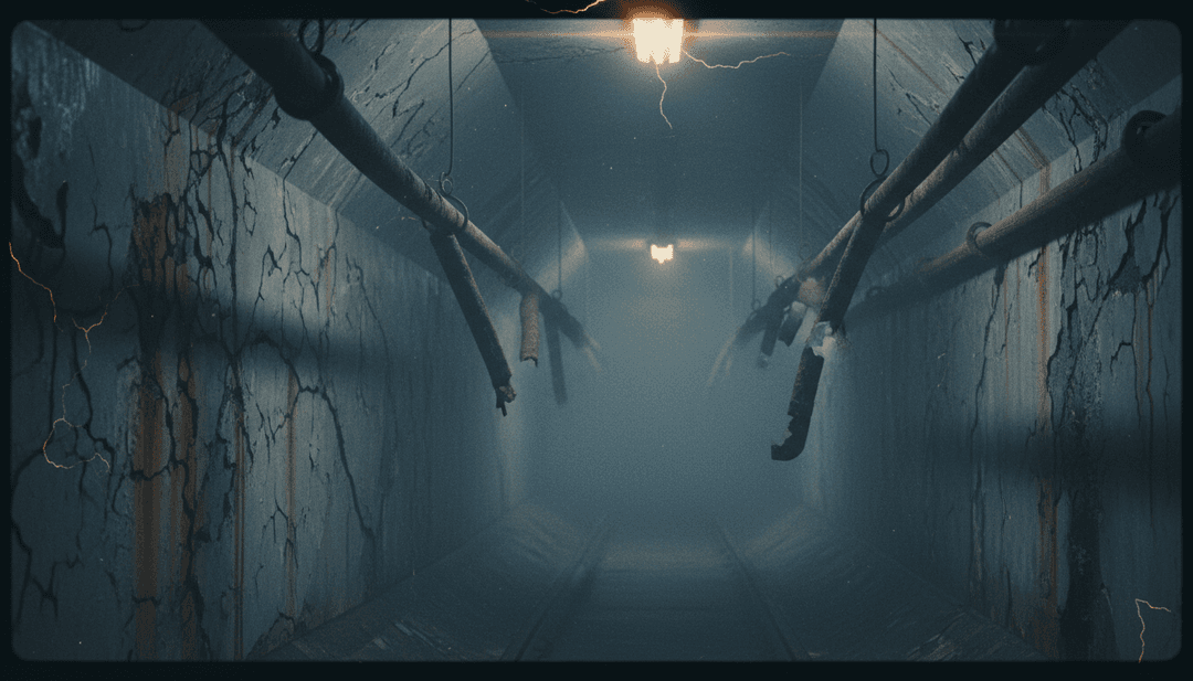 Dynamische Animation eines Raumschiffs, das durch einen Nebel fliegt, synchronisiert mit Electronic Pop- und Hip-Hop-Beats für 'Echoes in the Void'.