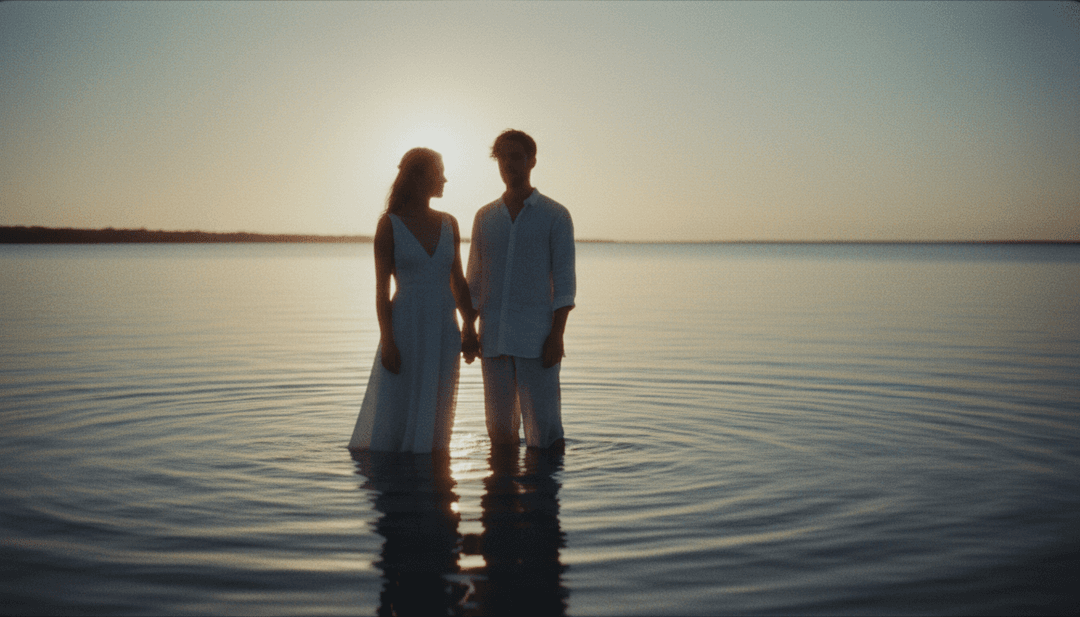 IA transformando riffs de guitarra acústica e vocais pop de 'Sixteen Years in the Waves' em sequências visuais dinâmicas de cenas oceânicas e introspecção pessoal.