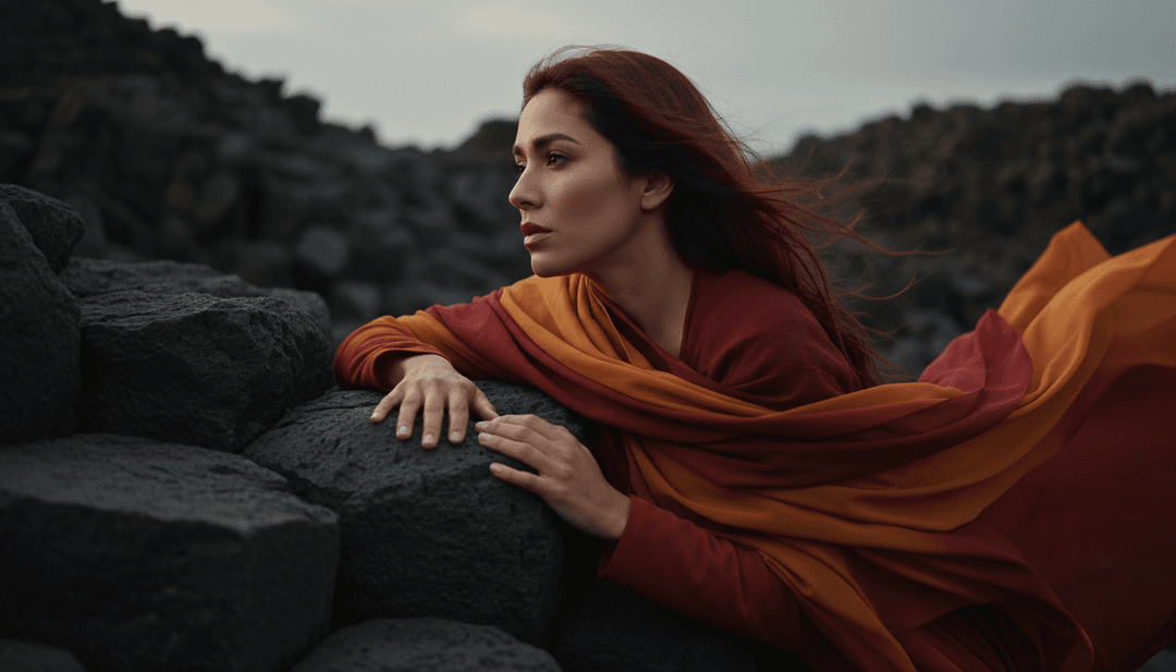 IA analisando ondas sonoras e temas líricos de 'Love in a Whisper' para conceituar um videoclipe.