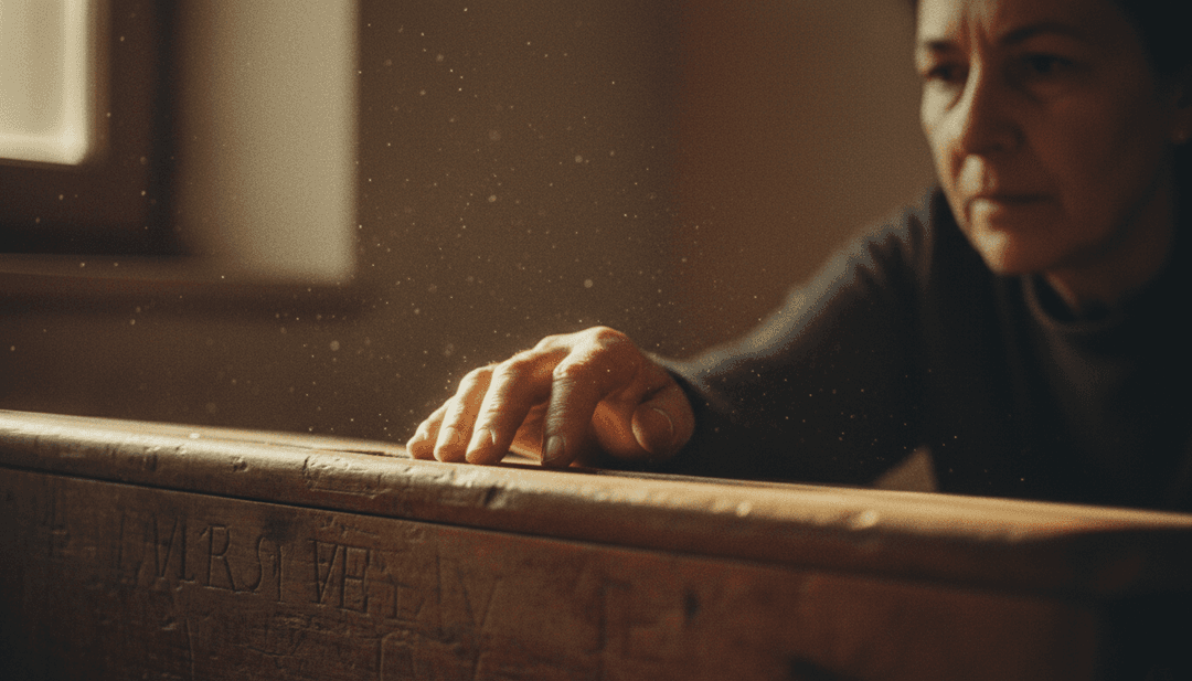 Representação abstrata da melodia de 'La luz de aquella edad', mesclando raios de luz nostálgicos com a energia moderna do rock latino, gerada por IA.