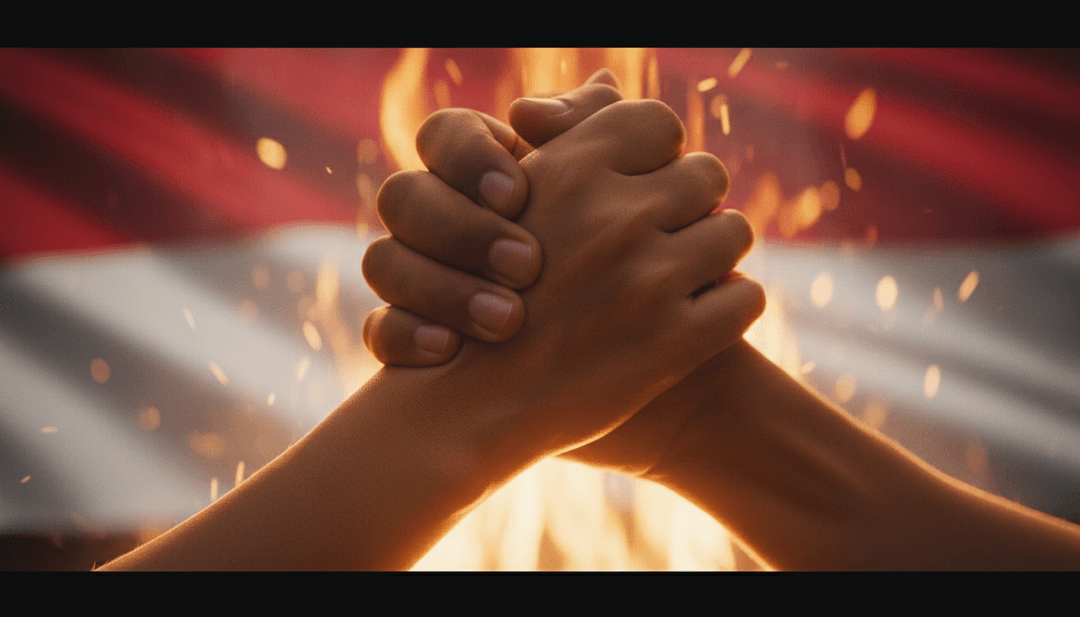 Uma interface amigável do freebeat.ai, mostrando um videoclipe de IA completo para Tongkrongan.mp3 ao lado de opções para fazer upload de um MP3, gerar legendas ou baixar letras.