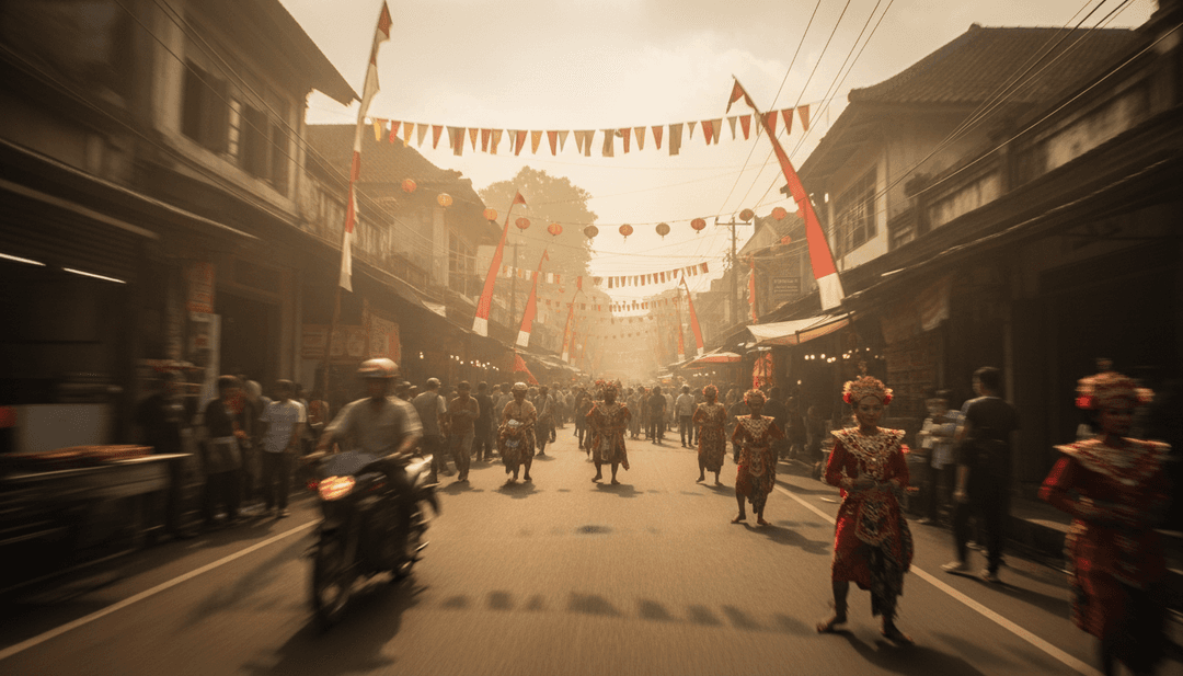 IA interpretando música pop indonésia e funkot para gerar conceitos visuais iniciais para o videoclipe de 'Tongkrongan.mp3'