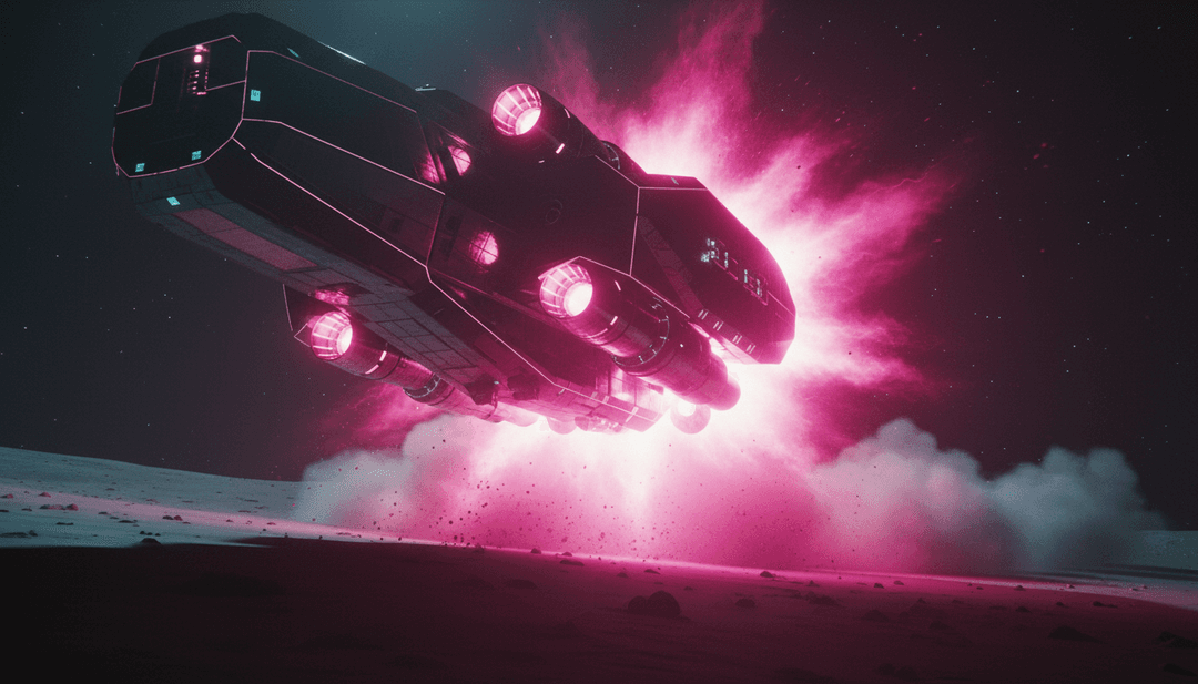 エレクトロニック・トランス・ミュージックのビートとメロディーに合わせて進化する、ダイナミックな宇宙ビジュアル、光の軌跡、抽象的な形。