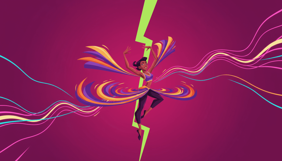 Sequência de animação dinâmica mostrando notas musicais individuais e frases líricas de 'Árboles de Verdad' transformando-se em árvores digitais exuberantes e estilizadas e paisagens urbanas festivas e futuristas, geradas por IA.