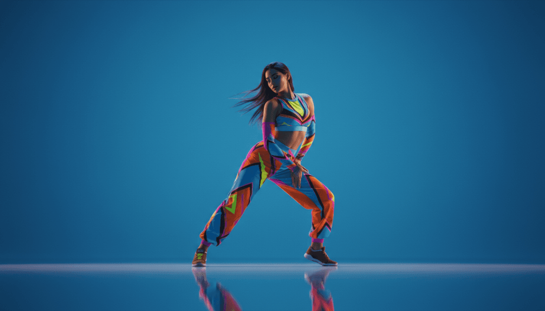 Um frame de videoclipe finalizado de alta fidelidade para 'Árboles de Verdad — Navidad 2064', exibindo visuais impressionantes gerados por IA, simbolizando a conversão perfeita de MP3 para MP4 e o potencial criativo para os usuários gerarem suas próprias capas.