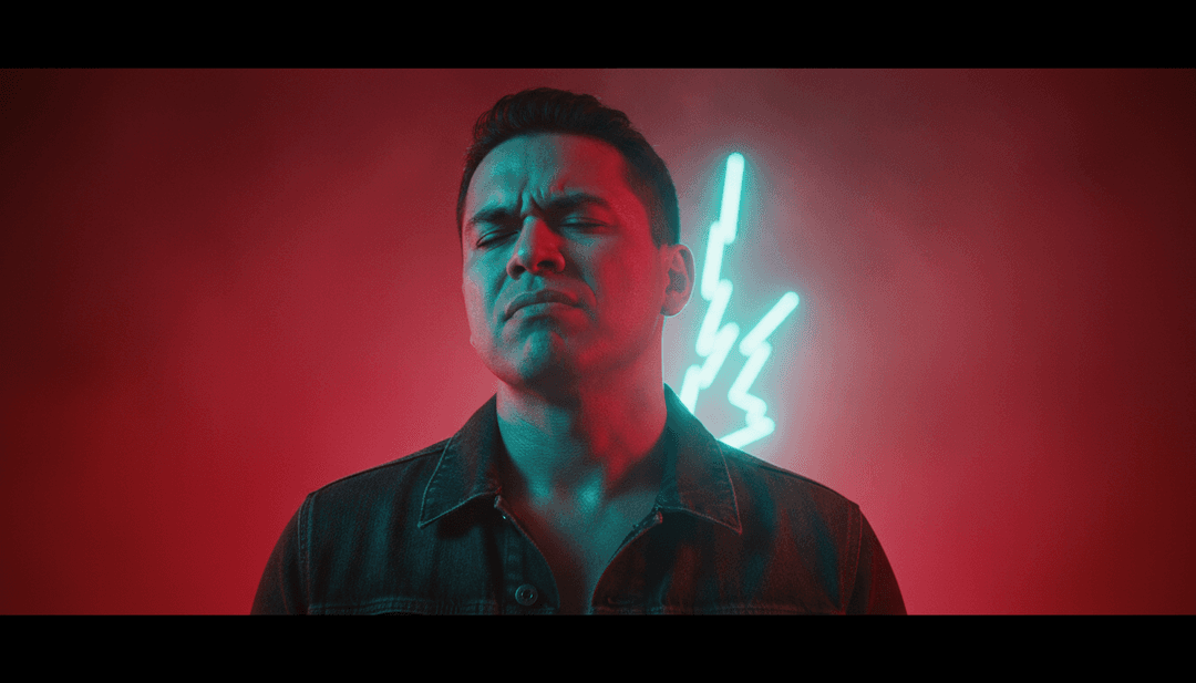 एक जीवंत स्ट्रीट आर्ट म्यूरल जिसमें शहर की रोशनी के बीच नृत्य करते दो आकृतियाँ दिखाई गई हैं, जो "Amor en el Pavimento" अवधारणा का प्रतिनिधित्व करती हैं, जो एक AI संगीत वीडियो जनरेटर द्वारा उत्पन्न की गई है।