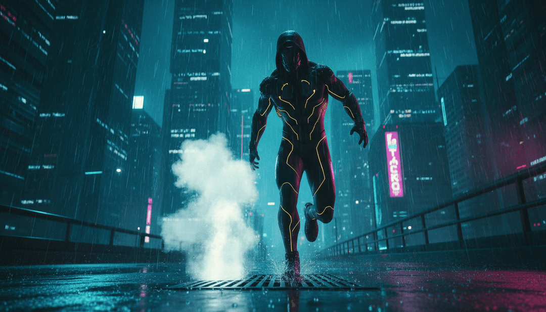 Visualização abstrata de ondas sonoras interpretando '8. Cold hearted boys once again.mp3' com elementos de hip-hop lo-fi.