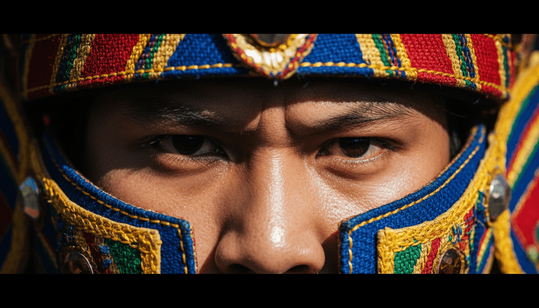 IA interpretando música folk filipina, visualizando ritmos tradicionais de dança de rua e celebração comunitária.