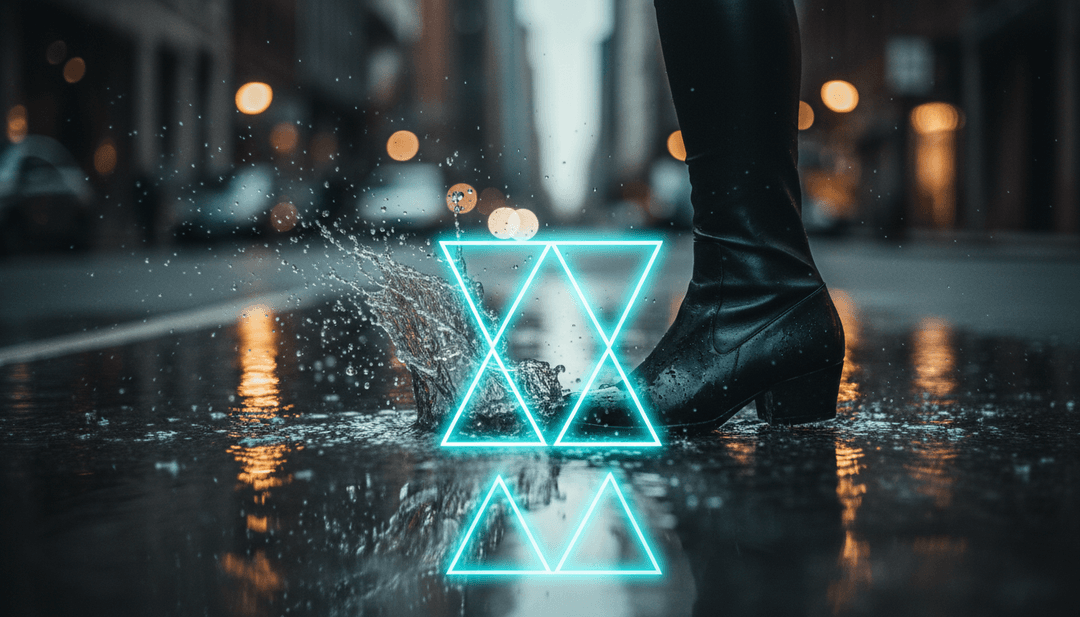 Um agente de IA analisando ondas sonoras e padrões de sintetizador de 'Souterrain (Je Danse Quand Même) 27' by DJ Dender, traduzindo ritmos de electronic pop em conceitos visuais abstratos.