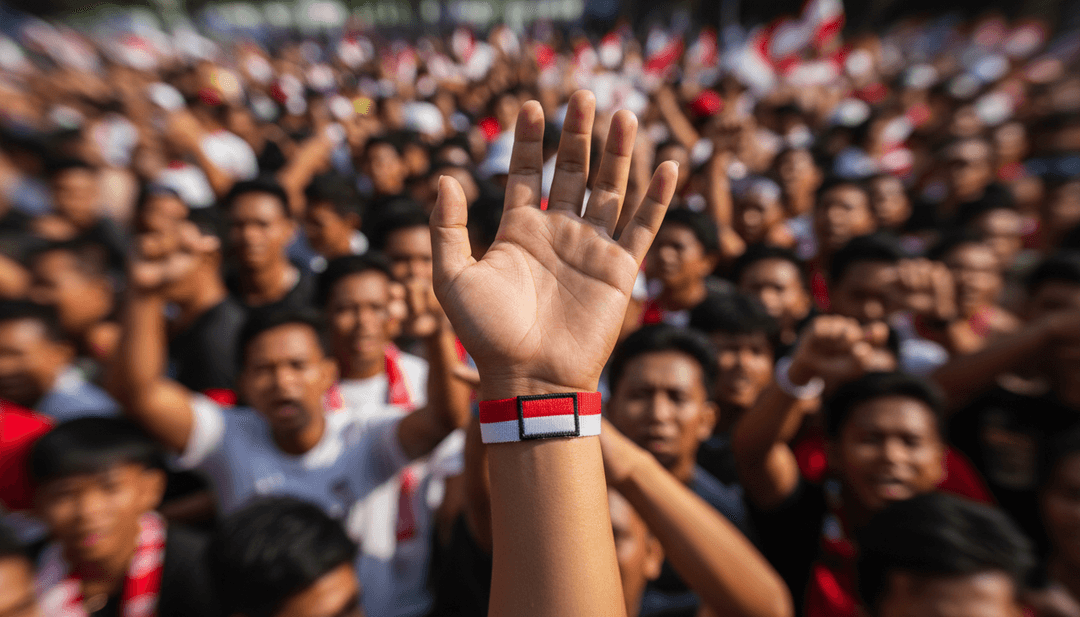 IA interprétant des ondes sonores complexes et des influences culturelles pour le clip GARUDA FIX.mp3, montrant des motifs traditionnels fusionnant avec des graphiques modernes.