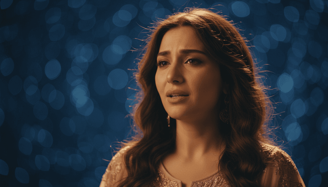 动态视觉效果描绘了 akinbzts 的“Gecenin İçinde”的声波,通过 AI 生成,转化为抽象、充满活力的中东舞蹈和电子图案场景。