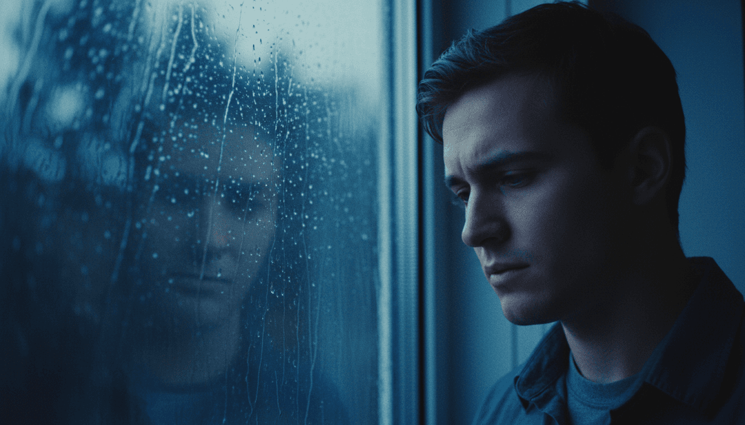 AI演算法分析門邊的行李箱，反映藍調音樂中離別和情感重量的主題。