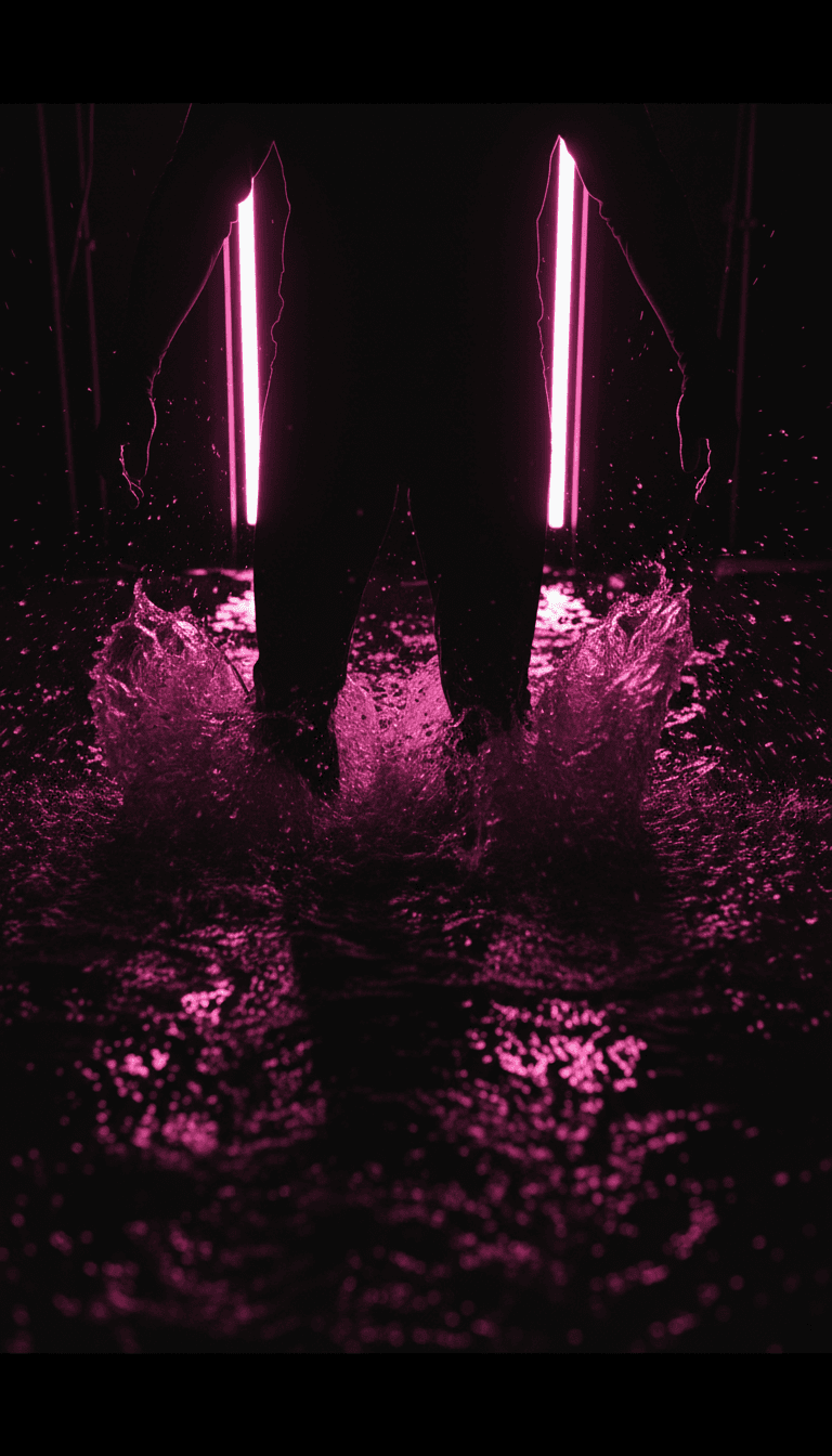 IA analizando la forma de onda melancólica de 'River of Sad Boys.mp3', con flujos de datos como un río, sugiriendo imágenes de folk y rock y el tema de los 'sad boys'.