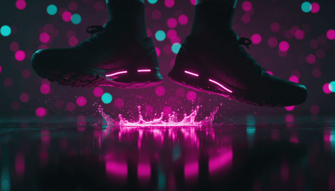 动态视觉序列,展示数字音频波形在AI驱动下转化为生动的K-pop编舞、霓虹都市景观和嘻哈街头艺术场景。