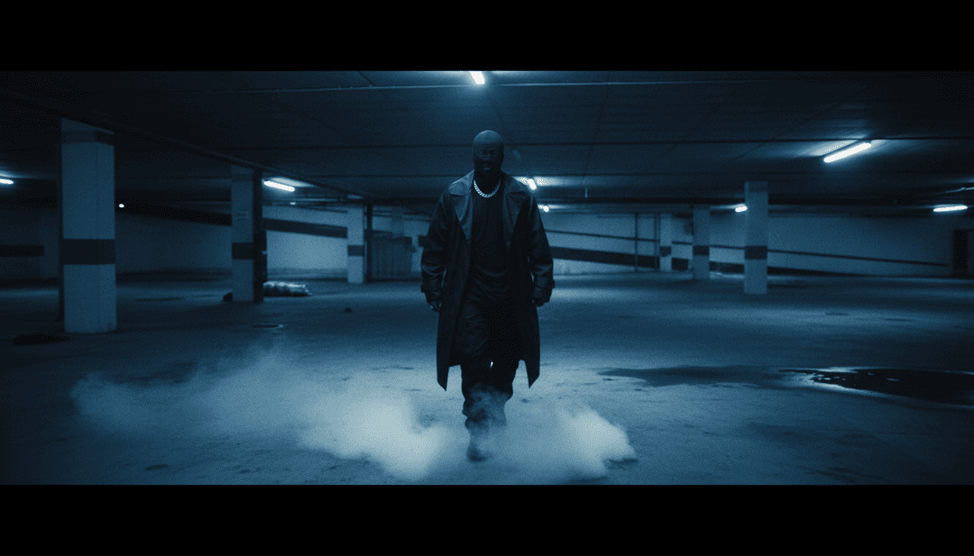 AI 为 v4.5-all 的 'Lyrics by mhdo7888' 音乐视频生成的动态视觉效果,展示了充满活力的都市景观。