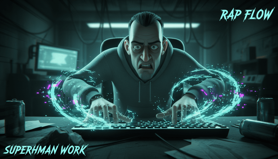 dizartfors 的“обрезок.mp3”的动态音乐视频场景,包括慢动作都市涂鸦、快节奏街景以及音乐歌词的同步文本动画,反映了嘻哈/陷阱流派。