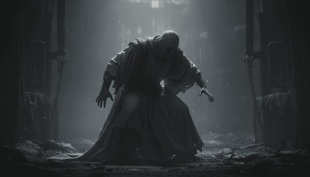 屏幕上播放着为“محمد يشير اصنع فرقا”精心制作的AI生成音乐视频，展示了传统阿拉伯民族音乐与尖端AI技术的融合。