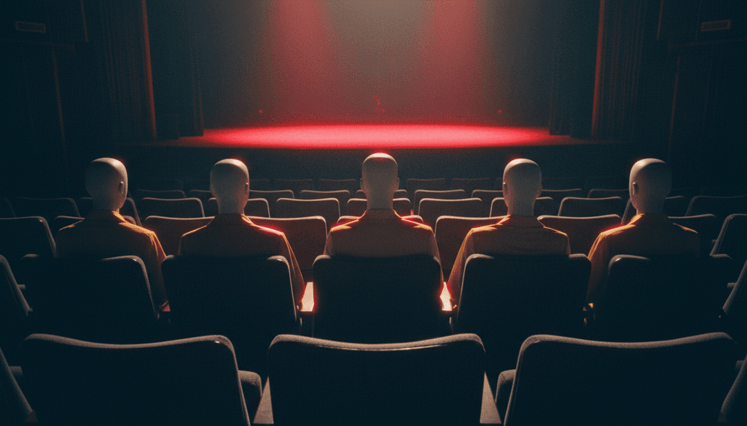 一個動態場景，展現輕柔的原聲吉他彈奏轉化為視覺波浪，與螢幕上反映希望的歌詞完美同步。