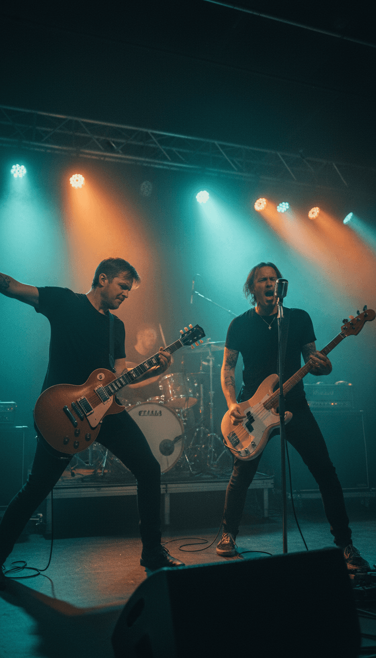 Eine dynamische Montage von Country-Szenen, die nahtlos mit musikalischen Noten übergehen und die Umwandlung einer MP3 in ein fesselndes MP4-Video veranschaulichen.