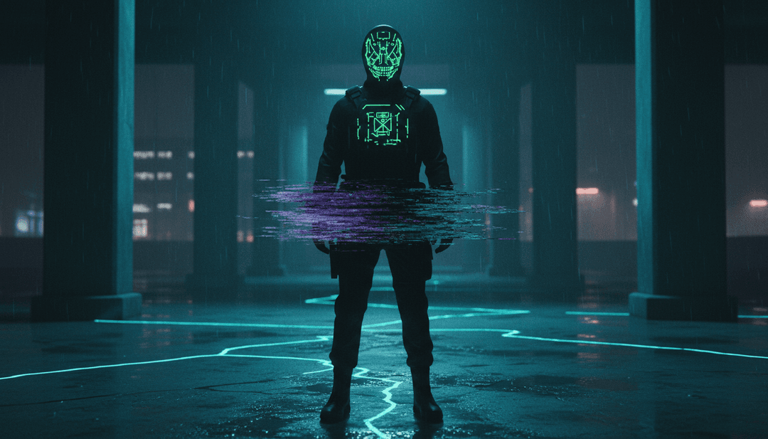 AI 诠释 Trap 节拍与 Mahraganat 节奏的融合,将数据流视觉化为文化符号。