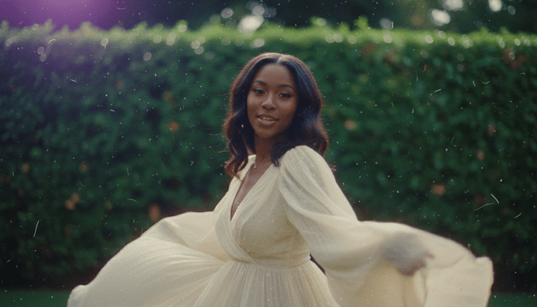 將音符抽象視覺化，轉變為 'vitamins n minerals' 音樂影片中充滿活力的都市場景。