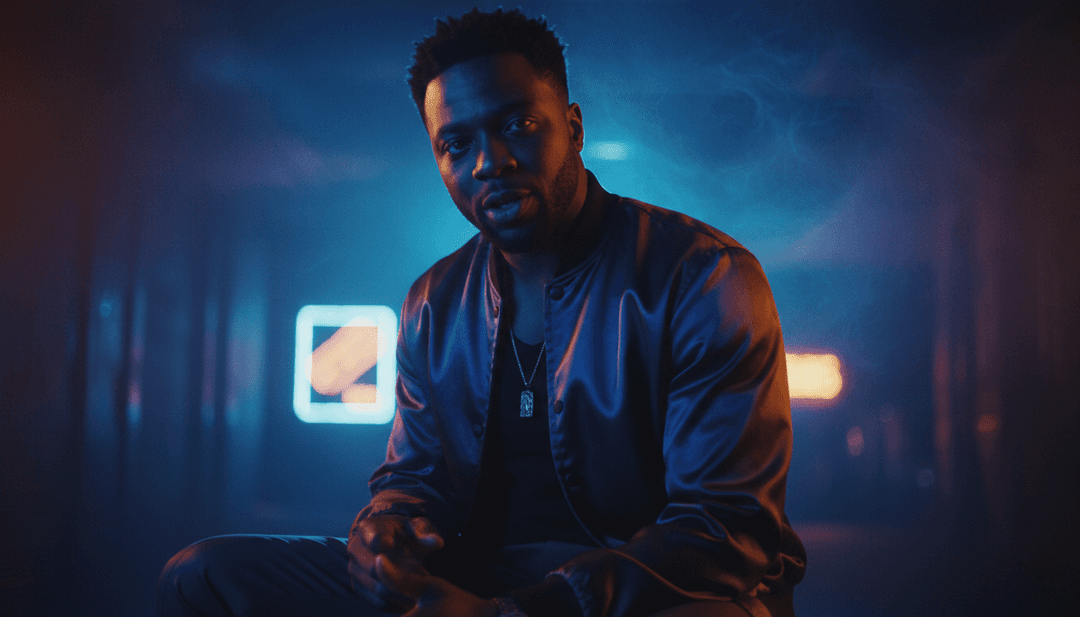 사용자가 freebeat.ai와 상호작용하여 'Watching Us'의 AI 생성 뮤직 비디오를 마무리하고, 비주얼 및 가사 동기화 제어 기능을 선보입니다.