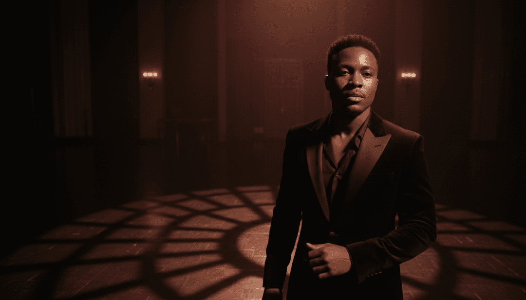 Representação visual vibrante de 'With You' de Jorja Smith, onde harmonias vocais transicionam para tecidos fluidos, e linhas de baixo criam efeitos de ondulação em superfícies de água, mostrando a elegância cinematográfica gerada por IA para uma faixa R&B.