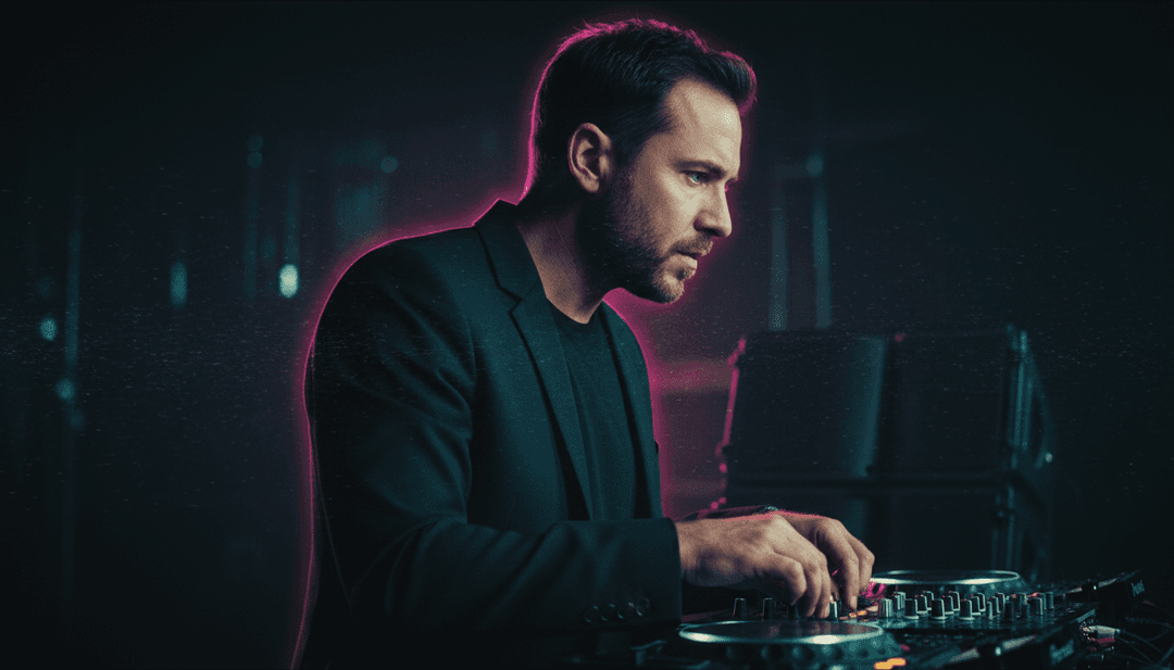 AIがDavid Guetta, Hypaton, Bonnie Tylerの「Together」の音波を視覚的概念、エレクトロニックダンスミュージックのデジタルアートに変換する様子。