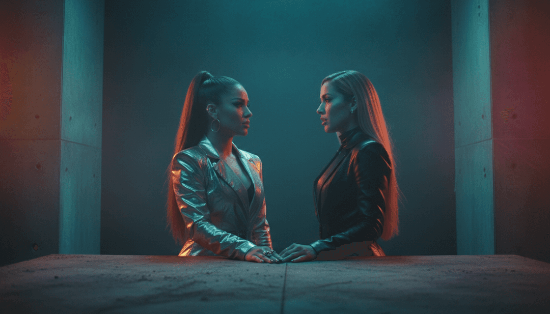 KI interpretiert Reggaeton- und Latin-Pop-Beats für Natti Natashas und Becky Gs 'Ram Pam Pam' Musikvideo.