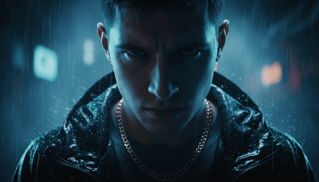 AI가 Tion Wayne과 Russ Millions의 'Body (Remix)'의 음파 및 가사 패턴을 분석하여 그라임 비트와 거리 문화 이미지 간의 연관성을 보여줍니다.