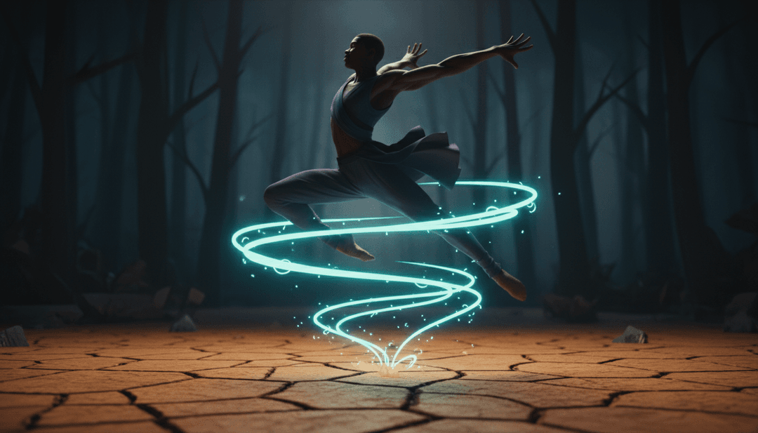 Un paisaje onírico y arremolinado con niebla mística y figuras abstractas, que representa la profundidad introspectiva y emocional de 'Dreams' de Fleetwood Mac.