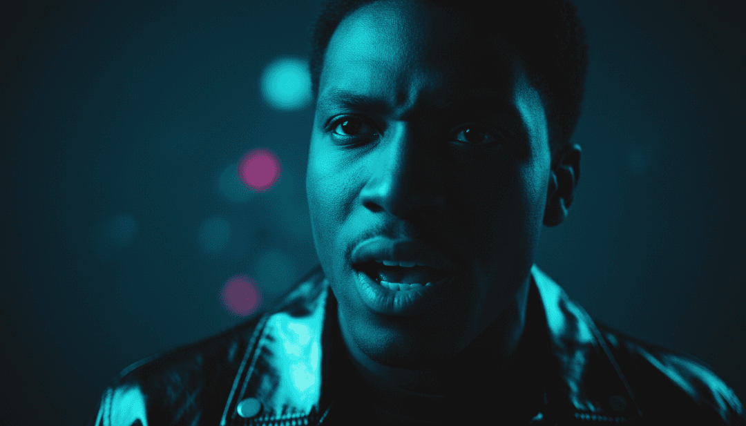 Une représentation visuelle abstraite de l'IA analysant les longueurs d'onde de la musique hip-hop et trap, avec des allusions subtiles aux paroles de "HIGHJACK (right back)" apparaissant.