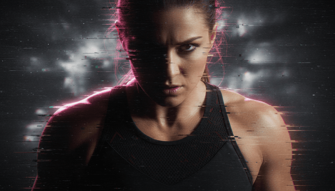 一个充满活力、快节奏剪辑的成品音乐视频场景，展示歌曲'Don't Stop'。