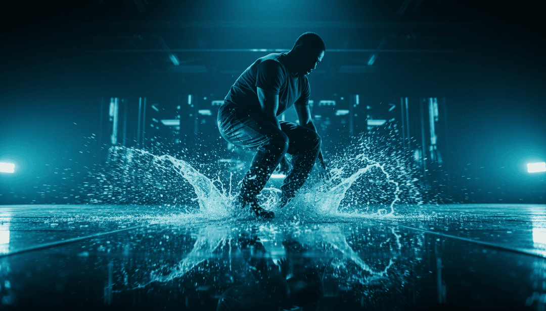 抽象視覺效果隨著 Bel Mercy 的節拍脈動,顯示由 AI 生成的鮮豔色彩和動態運動